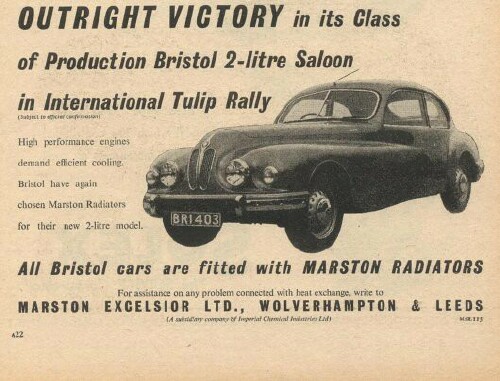 Bristol 401 and 403 Ads 1950-1953