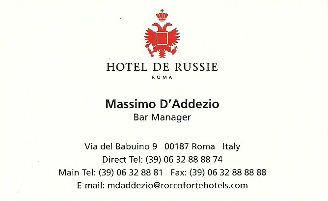 Martini Hotel de Russie, Roma