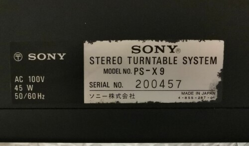 Sony PS-X9