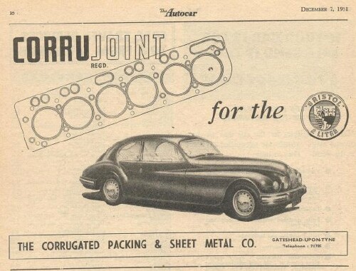 Bristol 401 and 403 Ads 1950-1953