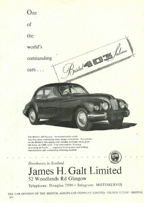 Bristol 401 and 403 Ads 1950-1953