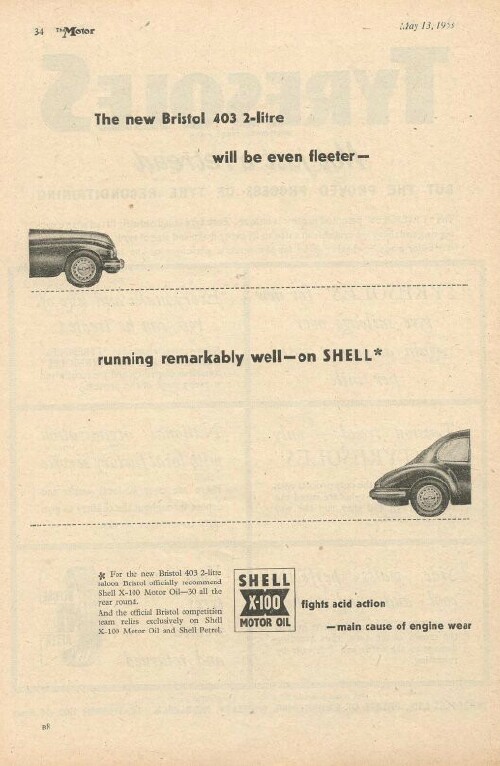 Bristol 401 and 403 Ads 1950-1953