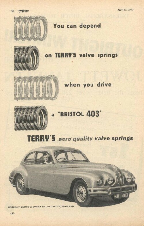 Bristol 401 and 403 Ads 1950-1953
