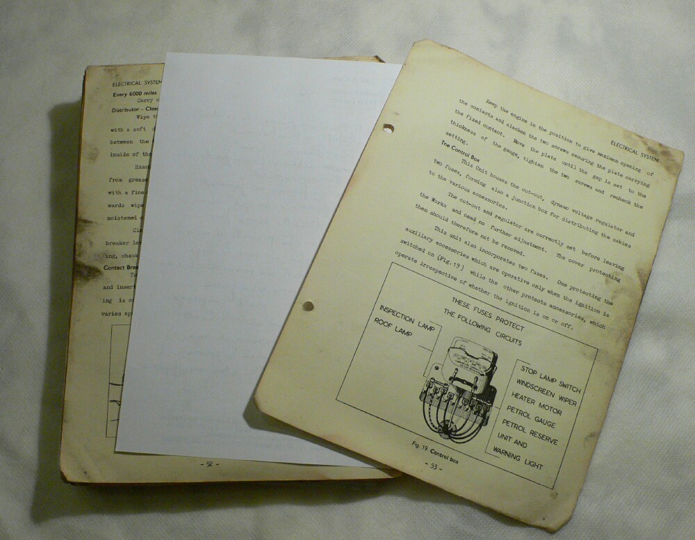 The restoration of the Instruction Manual of a Bristol 401