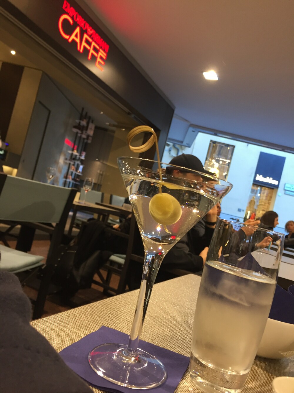 Martini at Armani caff, Bologna