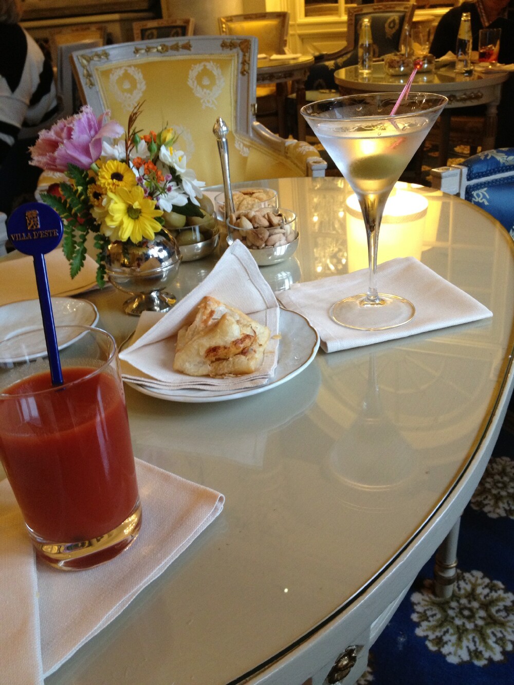 Martini cocktail at Villa d'Este