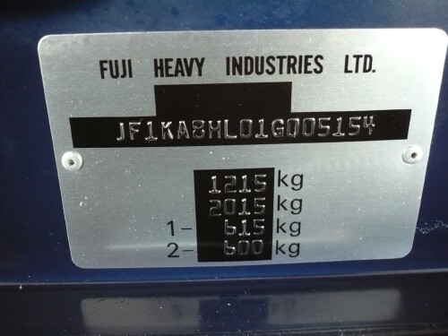 Subary Justy J12 4WD (1989)